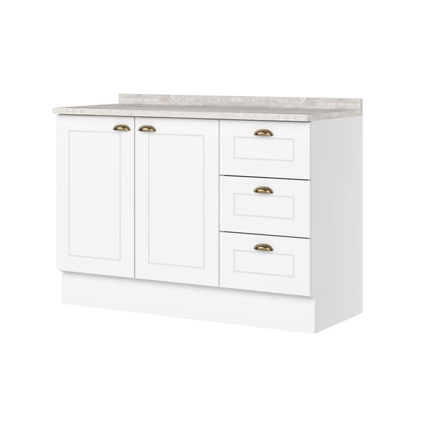 Combo 120 cm Vidrio Americana Blanco