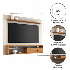 Panel Olimpo Tv 65" Off white