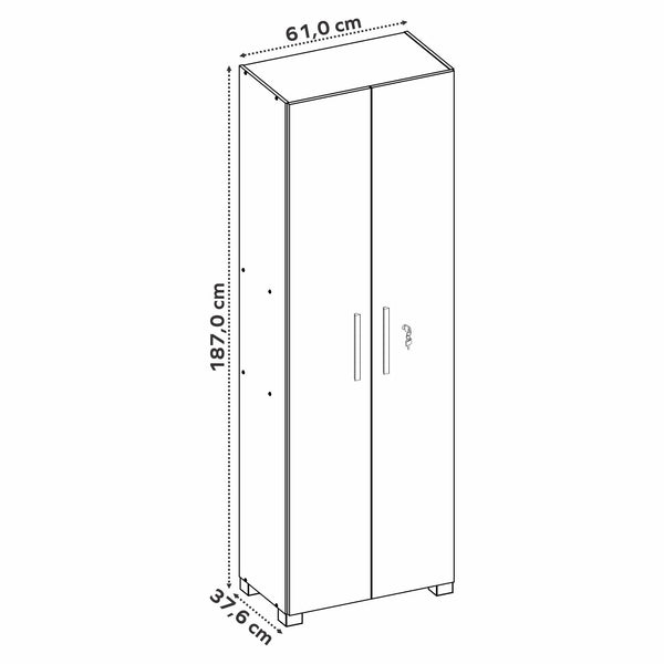 Despensa 2 Puertas Chicago Negro