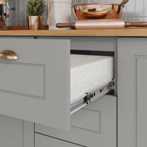 Mueble Base 2 Puertas 3 Cajones Americana Gris