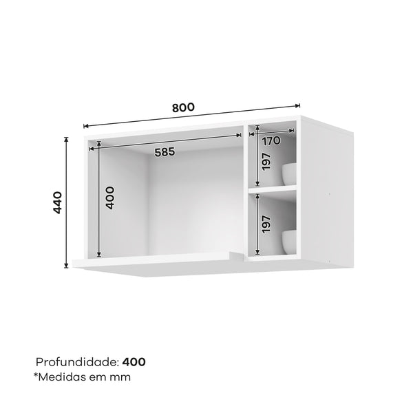 Módulo Aéreo para Microondas Americana Blanco