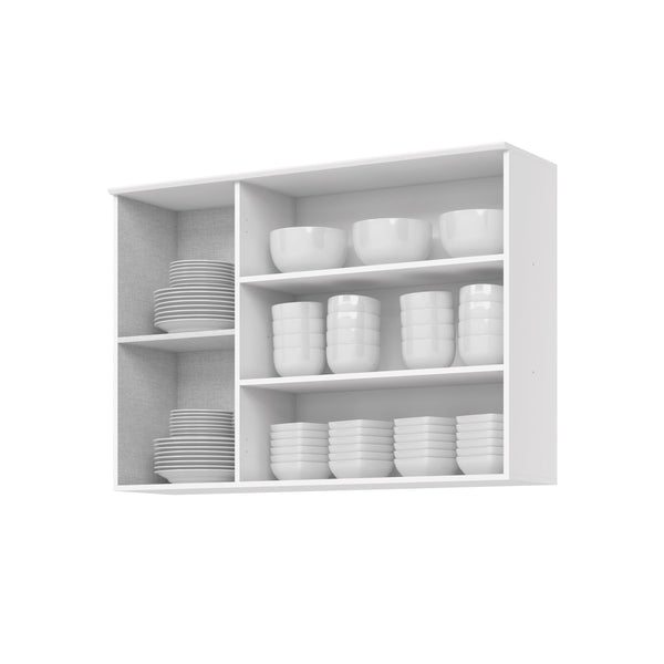Mueble Cocina Aéreo Vidrio Americana Blanco