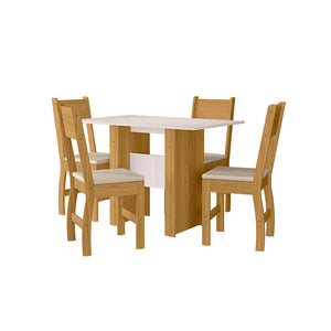 Comedor Milano 4 Sillas Savana Off White