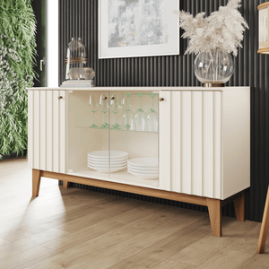 Buffet Eiffel 4 Puertas Off white
