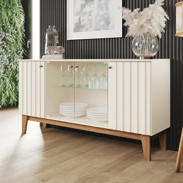 Buffet Eiffel 4 Puertas Off white