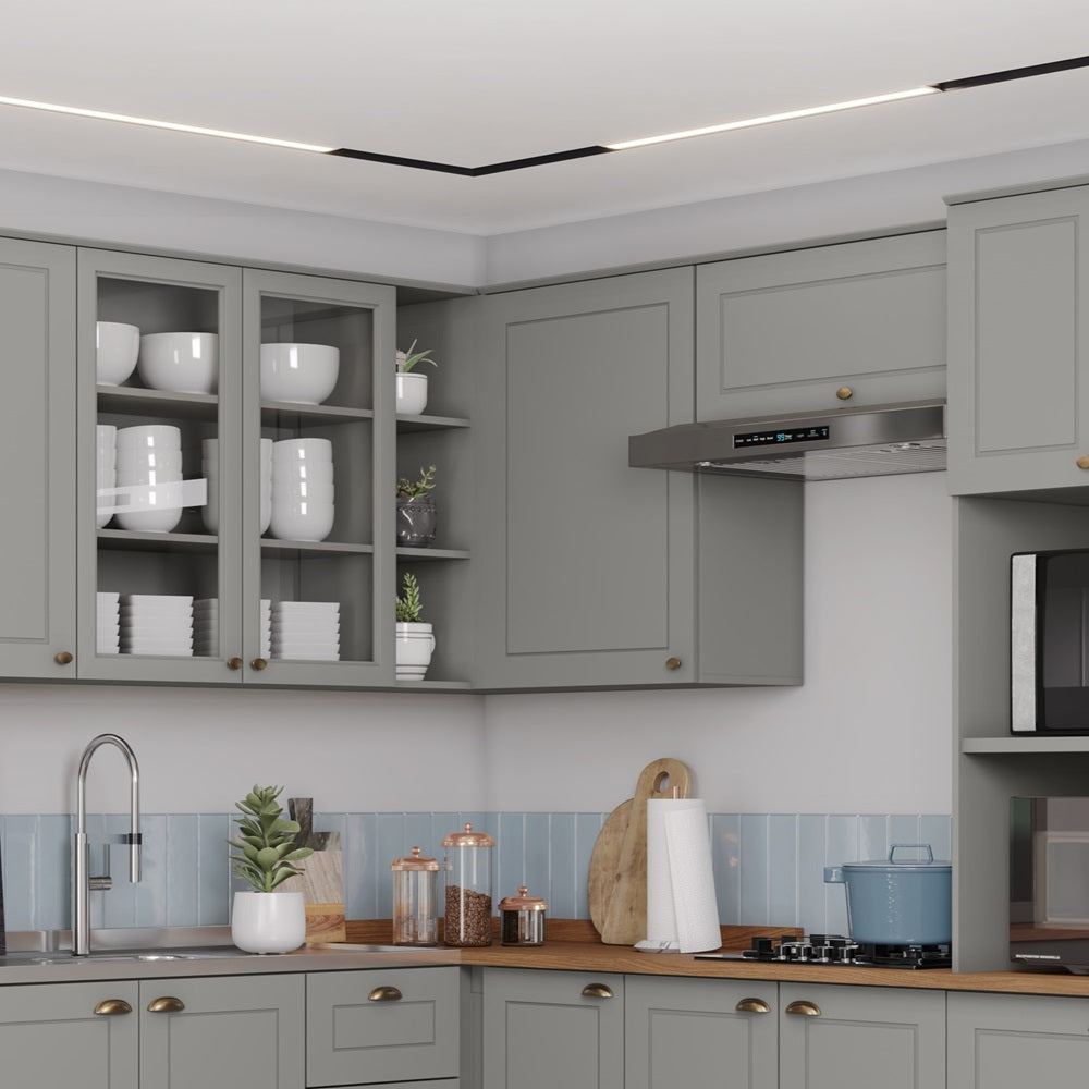 Mueble de Cocina Aéreo Esquinero Americana Gris