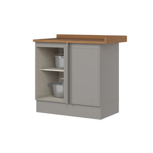 Mueble de Cocina Base Esquinero Americana Gris