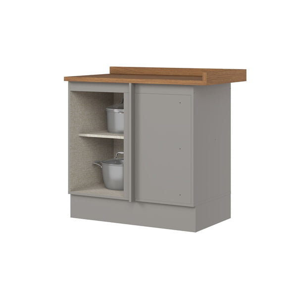 Mueble de Cocina Base Esquinero Americana Gris