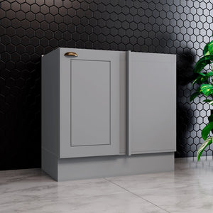 Mueble de Cocina Base Esquinero Americana Gris