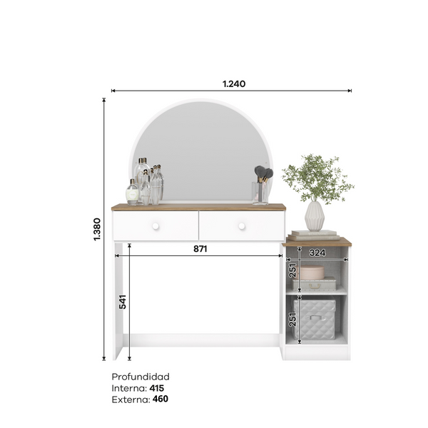 Tocador Daisy 2 Cajones