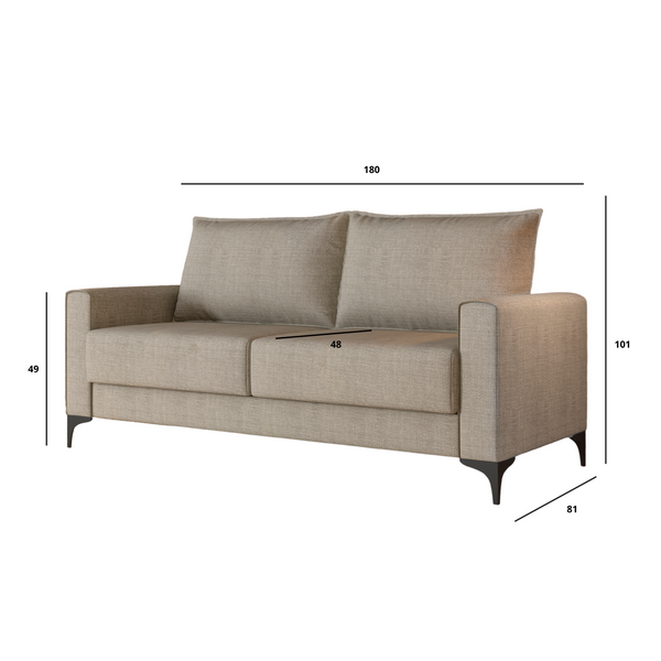 Sofa 2 Cuerpos Genova Tostado