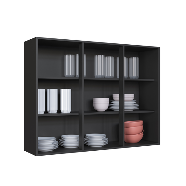Mueble Cocina Aéreo 3P 120 cm Vidrio Delta Gris