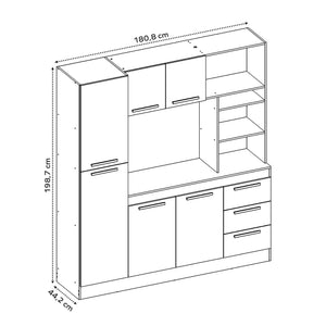 Kit Cocina Cedro Café claro