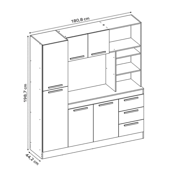 Kit Cocina Cedro Café claro