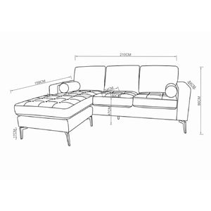 Sofá Modular Baltimore Gris