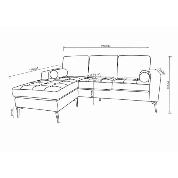 Sofá Modular Baltimore Gris