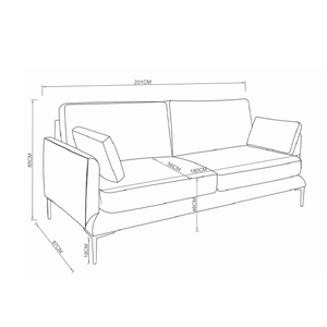 Sofa 3 Cuerpos Portland Beige