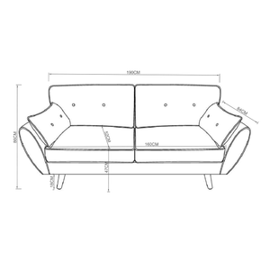 Sofa 3 Cuerpos Dallas Gris