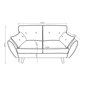 Sofá 2 Cuerpos Dallas Terracota