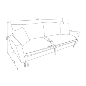 Sofá 3 Cuerpos Huston Arena