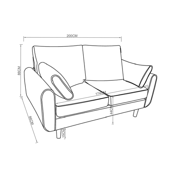 Sofa 3 Cuerpos Denver Gris