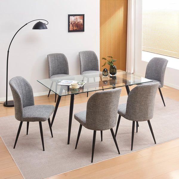 Juego de Comedor Seul 6 Sillas Gris