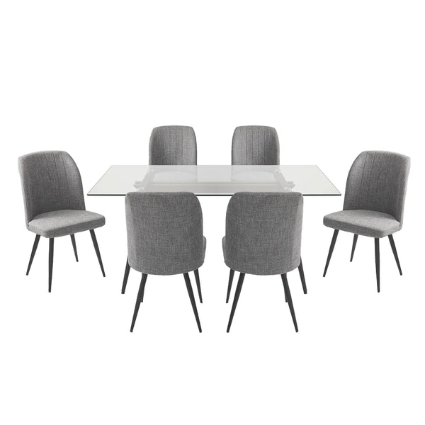 Juego de Comedor Seul 6 Sillas Gris