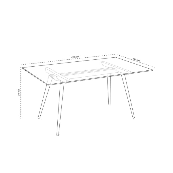 Juego de Comedor Seul 6 Sillas Gris