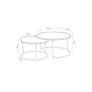 Juego Mesa de Centro Nido Dorado