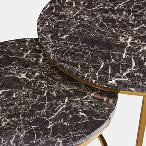 Juego Mesa de Centro Nido Negro Mármol