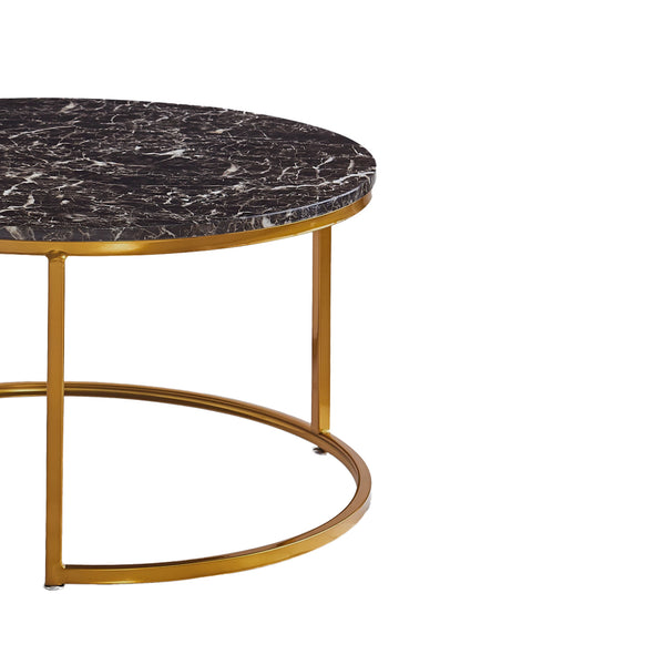 Juego Mesa de Centro Nido Negro Mármol