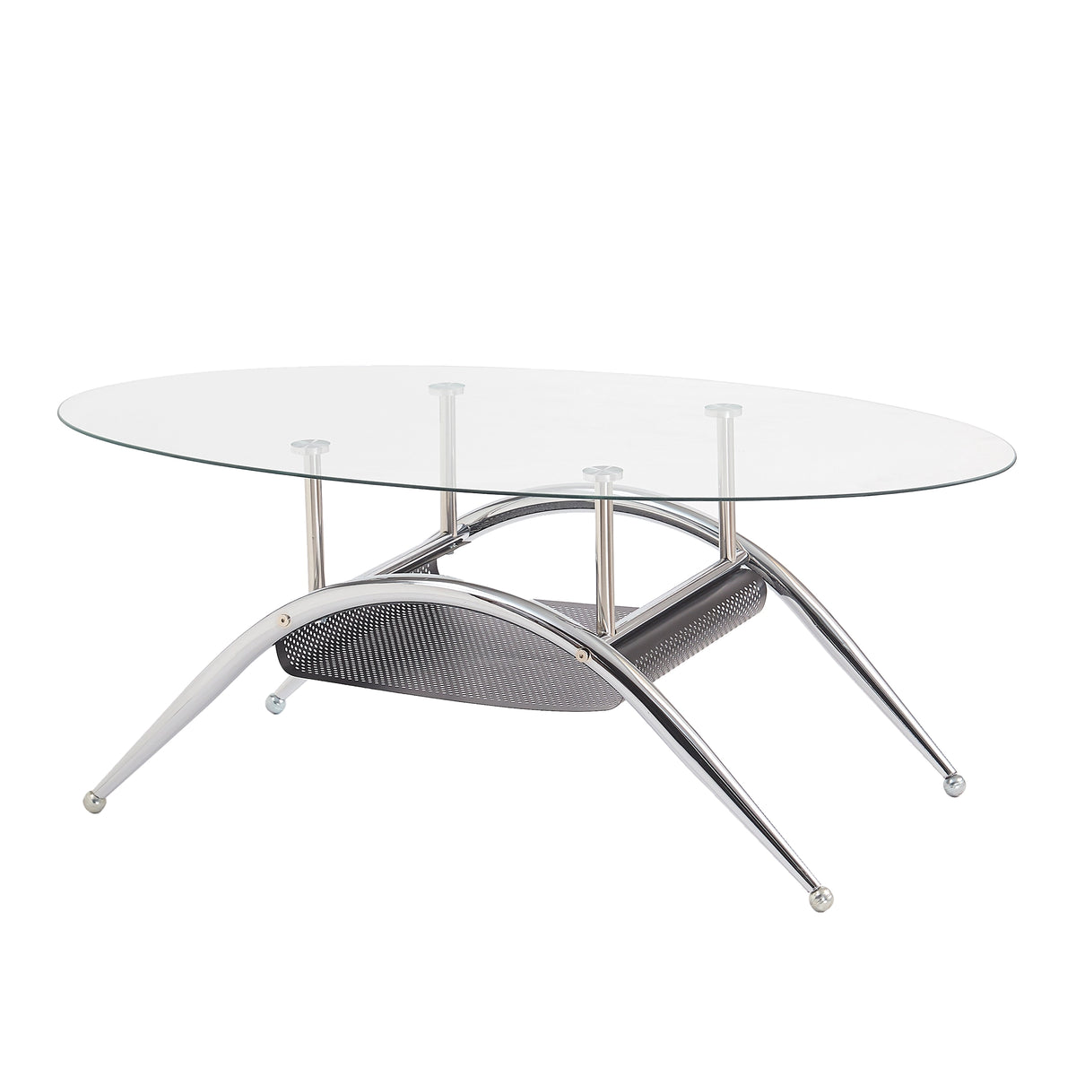Mesa de Centro Oval Plateado