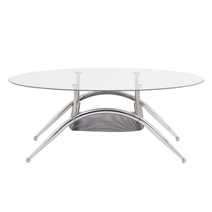 Mesa de Centro Oval Plateado