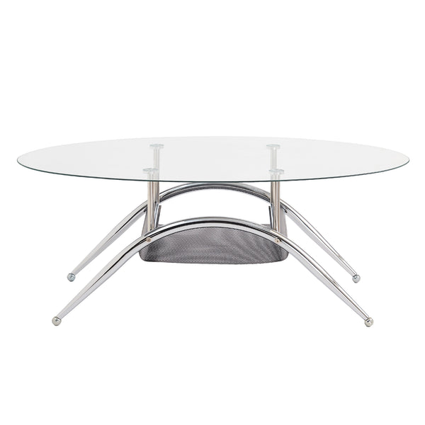 Mesa de Centro Oval Plateado