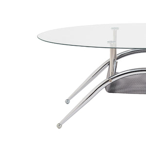 Mesa de Centro Oval Plateado