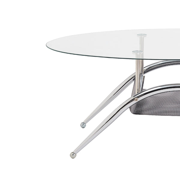 Mesa de Centro Oval Plateado