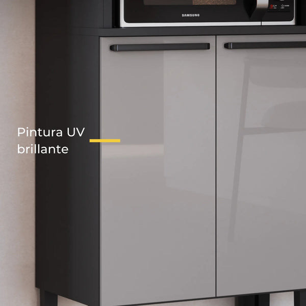 Mueble Cocina Base 2 Pta. 3 Caj. Delta Gris