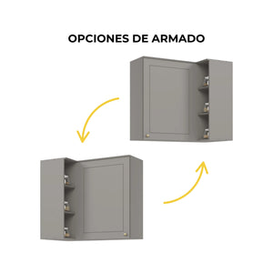 Mueble de Cocina Aéreo Esquinero Americana Gris