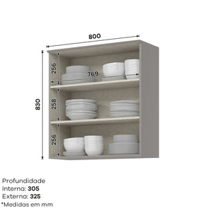 Combo 80 cm Americana Gris
