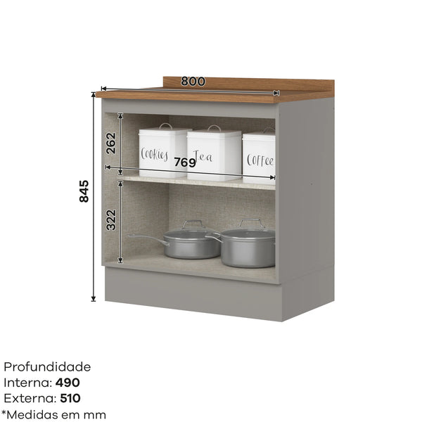 Combo 80 cm Americana Gris