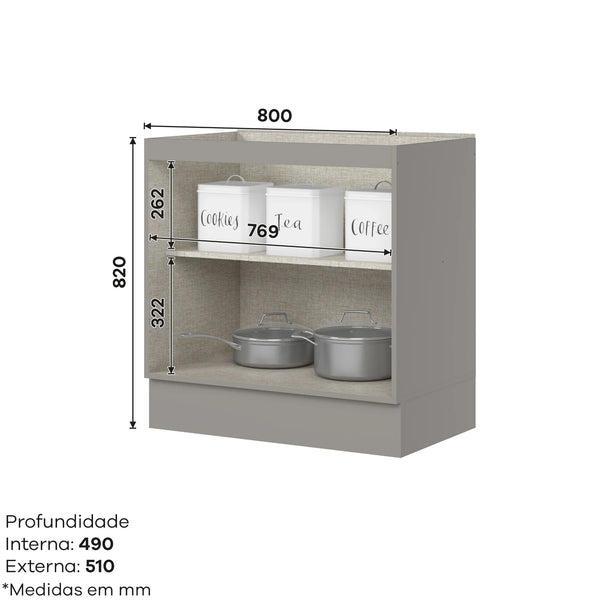 Combo 80 cm Americana Gris