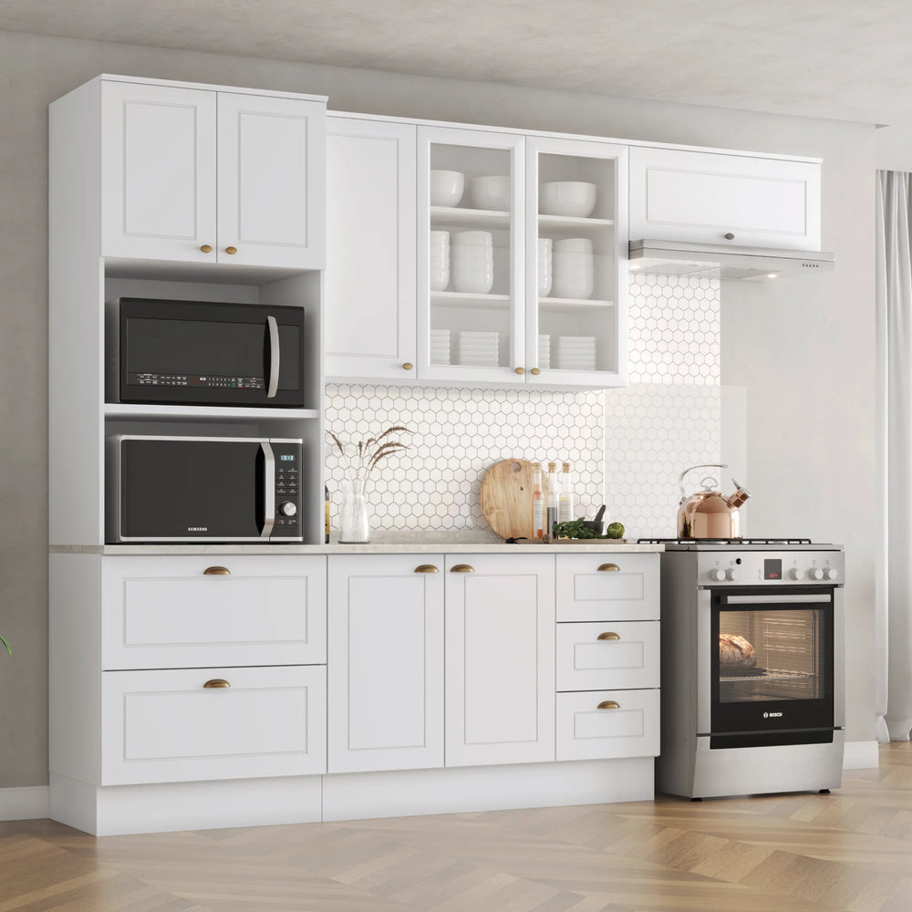 Combo 120 cm Vidrio Americana Blanco