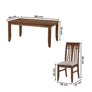 Juego de Comedor Lyon 6 Sillas Roble