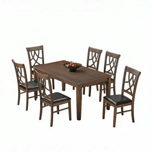 Juego de Comedor 6 Sillas Bruselas Nogal