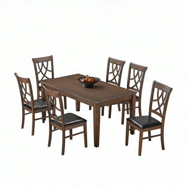 Juego de Comedor 6 Sillas Bruselas Nogal