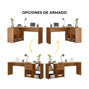 Escritorio Cenni 2 Posiciones Café