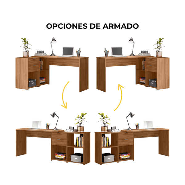 Escritorio Cenni 2 Posiciones Café