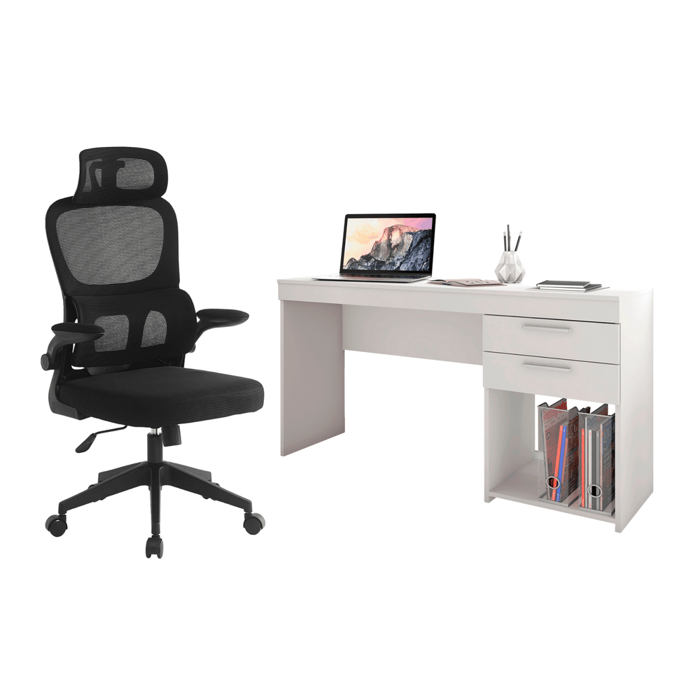 Combo Escritorio Argos Blanco + Silla Master