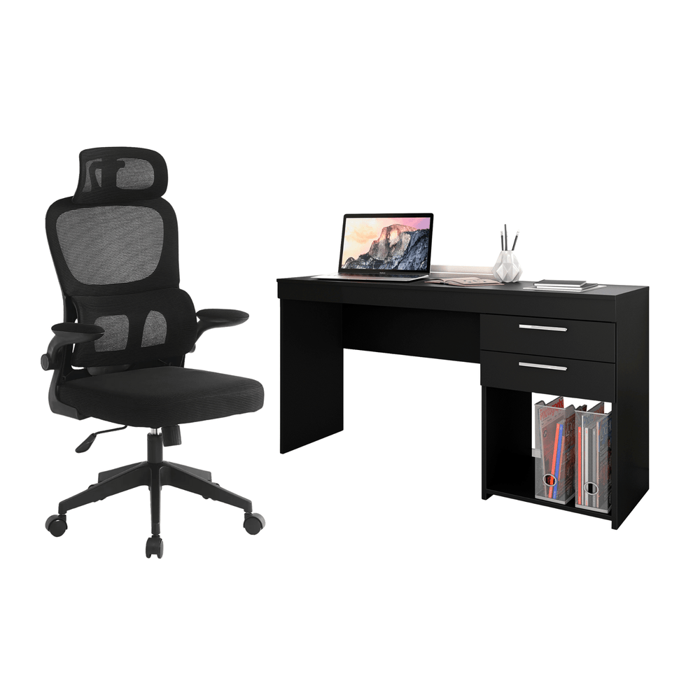Combo Escritorio Argos Negro + Silla Master