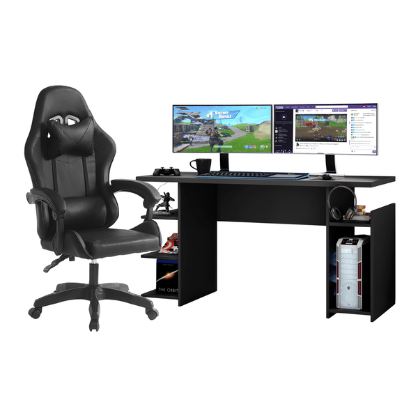 Combo Escritorio Gamer Negro + Silla Gamer Fornite